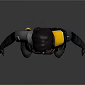 Game And Movie Female Character With Futuristic Black And Yellow Outfit And Sci Fi Design