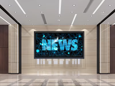 Modern Hall Front Hall Corporate Lobby 3d model