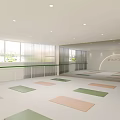Elegant Oriental Dance Fitness Studio With Modern Reception And Workout Space