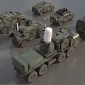 Various Military Vehicles With Camouflage Paint For Tactical Operations