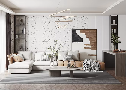 modern living room 3d model