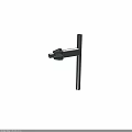 Black Metal Mechanical Equipment Part With Long Rod And End Connector