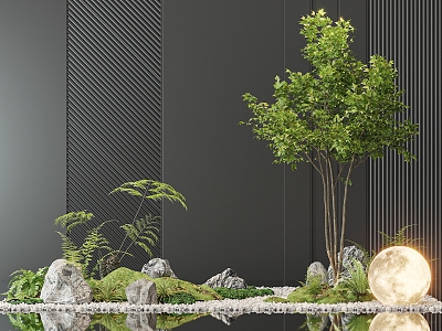 Modern landscape sketch plant landscape 3d model