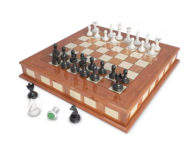 Jane European Chess Board 3d model