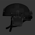 Black Tactical Helmet With Adjustable Straps And Military Protective Gear Design