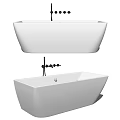 Modern Freestanding Bathtub Design With Black Faucet Sleek Lines And White Finish