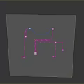 Gray Background Technical Schematic With White Lines And Square Blocks