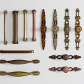 New Chinese Handle Ancient Brass Handle Furniture Hardware 3d model
