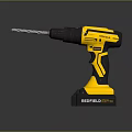 Redfield Cordless Drill With Yellow And Black Design And Battery Base
