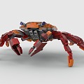 Lego crab crab hairy crab toy building blocks 3d model