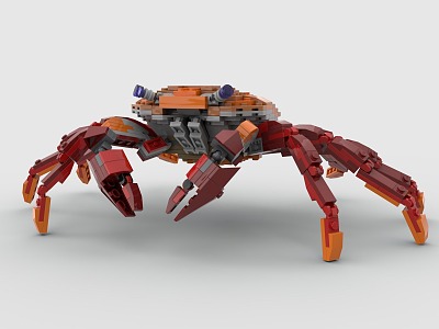 Lego crab hairy crab toy building blocks 3d model