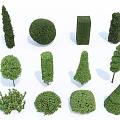 Various Trimmed Shaped Bushes For Garden Landscaping And Outdoor Design Ideas