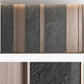 Modern Background Wall Design With Textured Wooden And Stone Panels For Home Decor