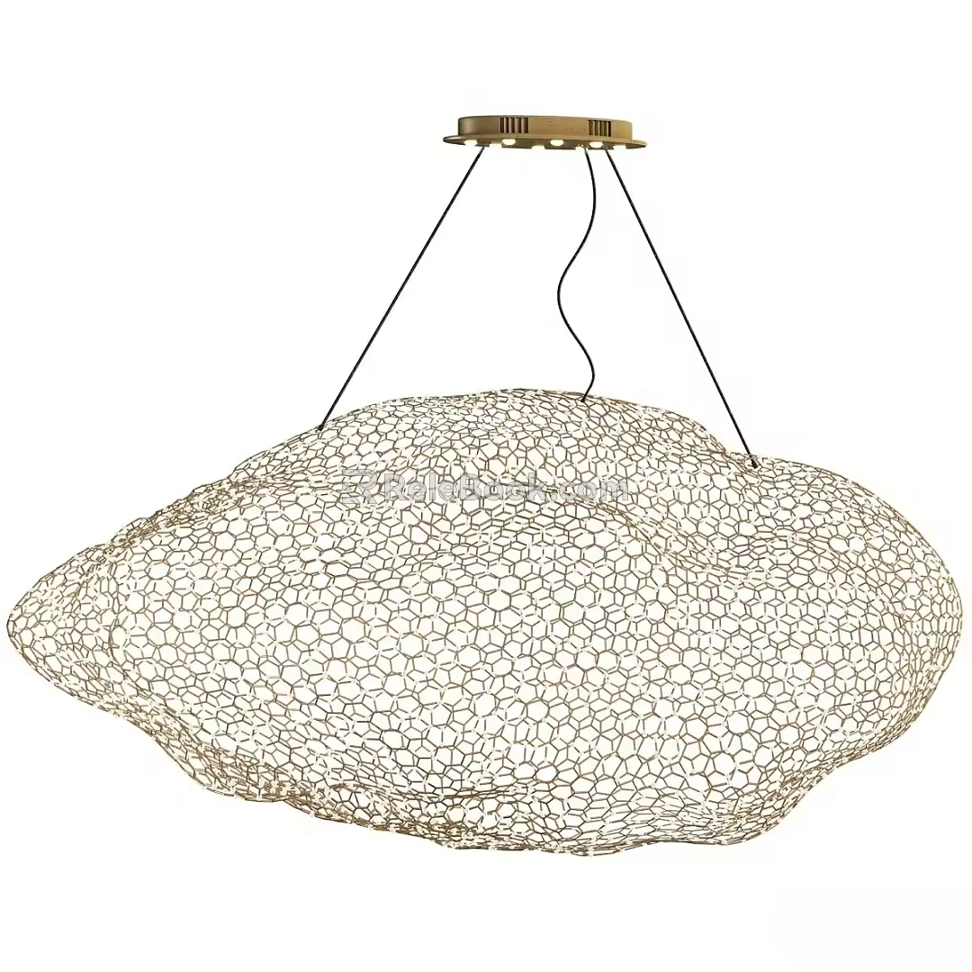 LED cloud chandelier series 3d model