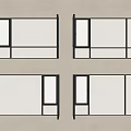 floor-to-ceiling window sliding window casement window bay window balcony window system window frame broken bridge aluminum window 3d model