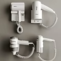 Panasonic Hair Dryers Wall Mounted And Handheld With White Design And Coiled Cords