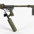 Flame Launcher Weapon War World War II Flame Launcher Military Heavy Weapon Equipment 3d model