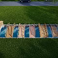 Wooden bridge trestle bridge Xiao Qiao is a wooden bridge landscape bridge arch bridge 3d model