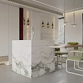Modern Open Living Dining Room With Wooden Walls Sofa Dining Table And Red Pendant Light