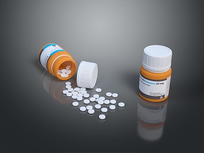 Modern Tablets Western Medicine 3d model