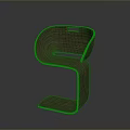 Unique Modern Wooden Chair Featuring Curved Design And Sleek Minimalist Structure