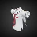 Other Stylish Sailor Style White Shirt With Blue Collar Red Necktie And Badge
