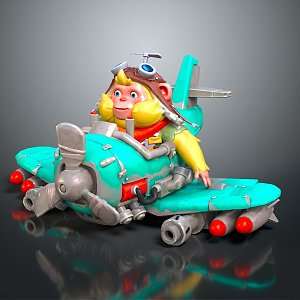 Cartoon Plane Animation Plane Animation Plane Game Plane Cartoon Fighter Toy Plane 3d model