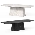 Two Tone Marble Tables Design Featuring White And Black Tops And Bases
