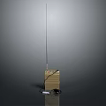 Radio Communication Device With Long Antenna Wooden Case And Power Cable