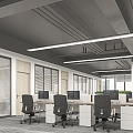 modern public office area open office 3d model