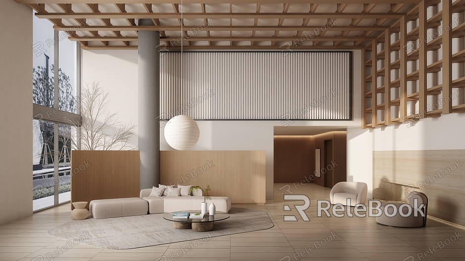 Modern Hall Lounge Area model