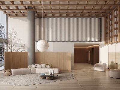 Modern Hall Lounge Area model