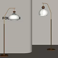 Modern Floor Lamp Interior Design With Wooden Stand And White Lampshade