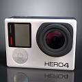 GoPro HERO4 Digital Action Camera With Display Screen Lens And Power Button