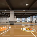 Leap Basketball Gym For Youth Physical Training With Glass Facade And Interior Facilities