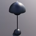 Modern Black Table Lamp With Minimalist Design And Spherical Base 3d model