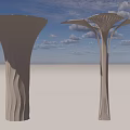 Modern Special-shaped Column Creative Column Decorative Column Package Column Modeling Column Petals Column 3d model