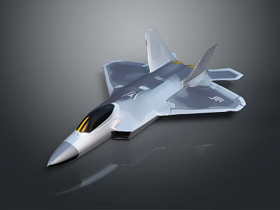 Sleek Silver Fighter Jet Model With Aerodynamic Design And Cockpit Details 3d model