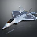 Sleek Silver Fighter Jet Model With Aerodynamic Design And Cockpit Details