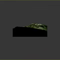Detailed 3D Terrain Model With Green Vegetation Mountain Peak And Valleys