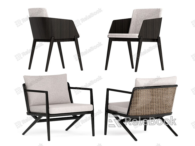 Nordic Dining Chair Leisure Chair Single Chair model