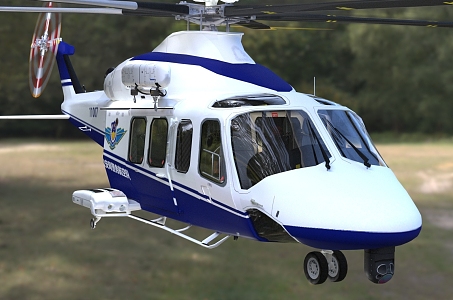 National Police AW139 helicopter 3d model