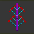 Colorful Red Blue Purple Modern Geometric Living Supplies With Interlocking Design For Home Decor