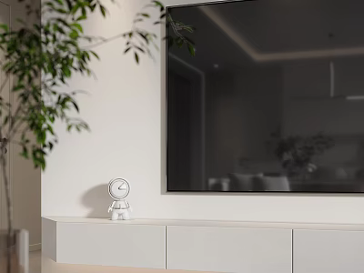 Modern Open Kitchen Interior Design With Island Counter And Appliances 3d model