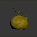 Fresh Ripe Yellow Pomelo Fruit With Green Leaves And Brown Stem