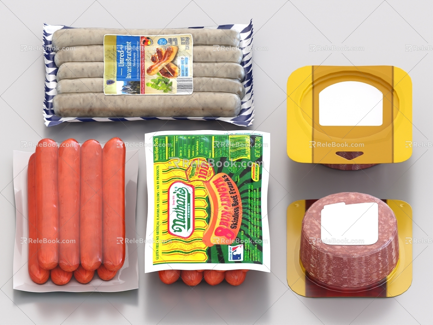 Sausage Sausage Grilled Sausage Sausage Food Fresh Meat Luncheon Meat model