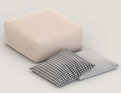 stool sofa pillow 3d model