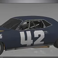 Blue Model Race Car With Number 42 Playcraft Logo And Colorful Stripes