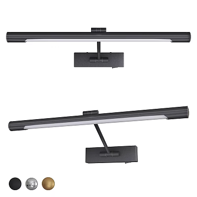Modern Black Slim Long LED Wall Lamp with Stylish Design for Home Decor 3d model