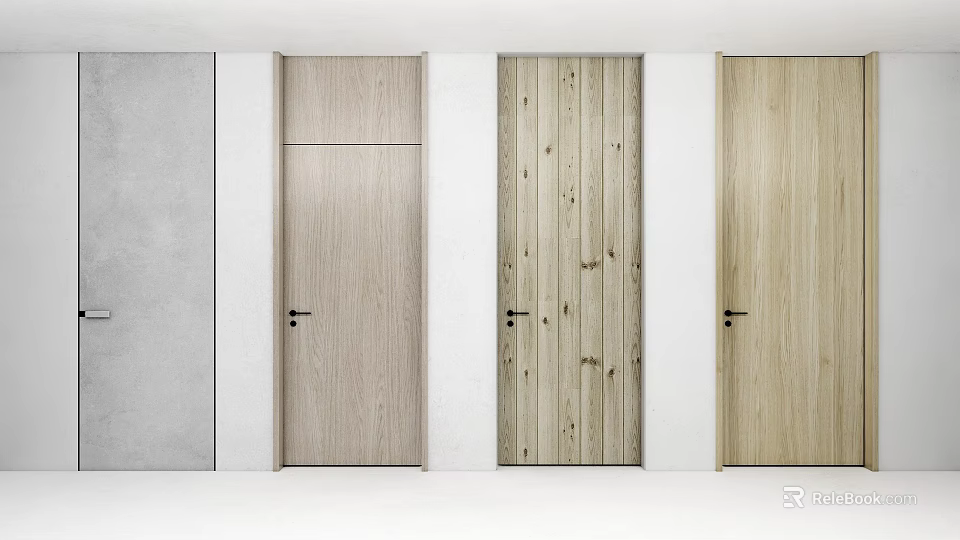Varied Wooden Swing Doors For Interior Spaces 3d model